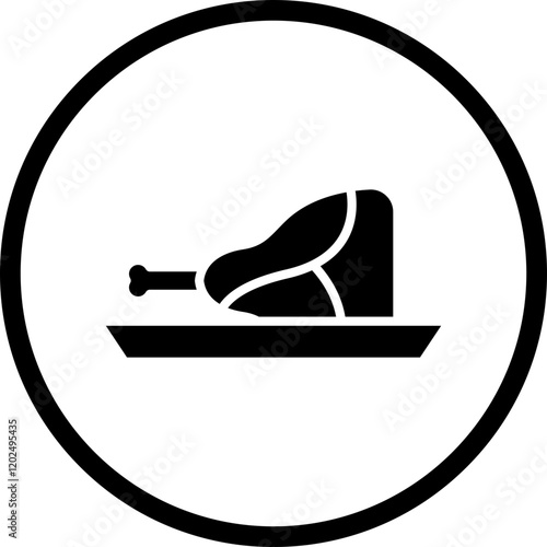 Veal Cutlet icon single vector illustration