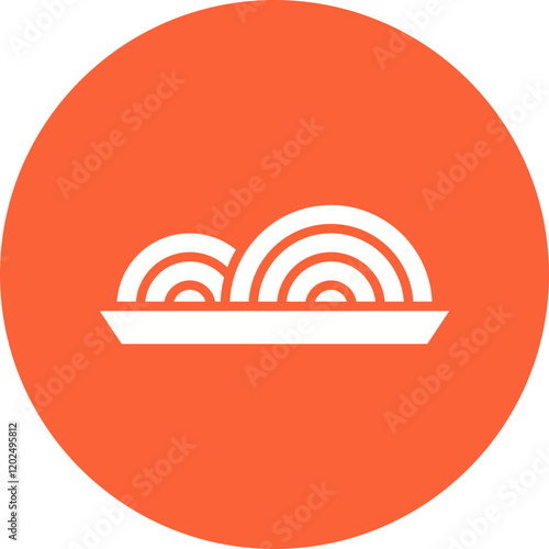 Fettucini Alfredo icon single vector illustration