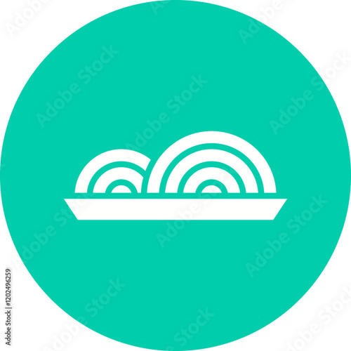 Fettucini Alfredo icon single vector illustration
