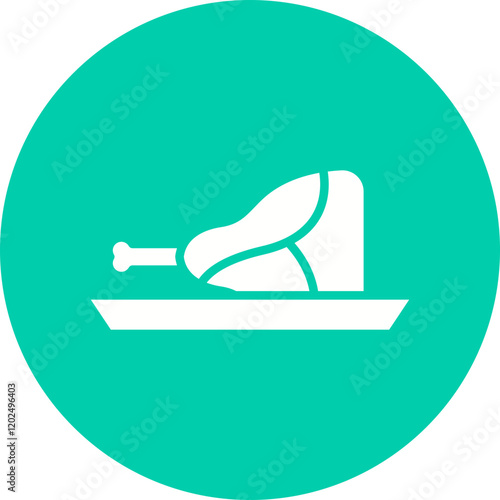 Veal Cutlet icon single vector illustration