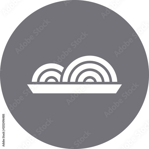 Fettucini Alfredo icon single vector illustration
