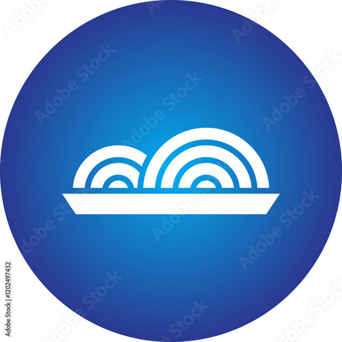 Fettucini Alfredo icon single vector illustration