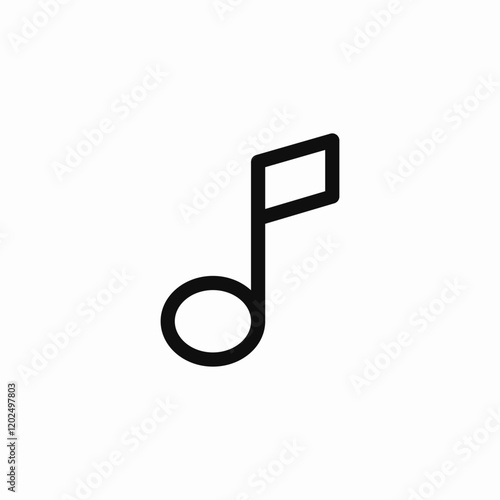 quaver note icon sign vector