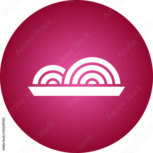 Fettucini Alfredo icon single vector illustration
