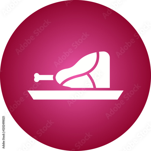 Veal Cutlet icon single vector illustration