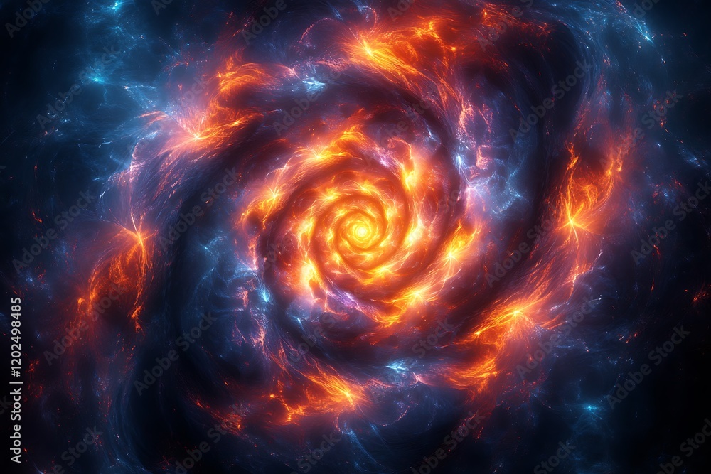 Fiery Cosmic Swirl Nebula A Celestial Dance Of Fire And Ice Fiery Cosmic Swirl Nebula A Celestial Dance Of Fire And Ice