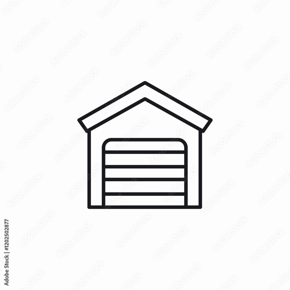 garage building icon sign vector garage building icon sign vector