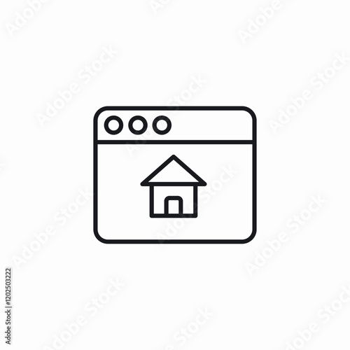 housing website icon sign vector