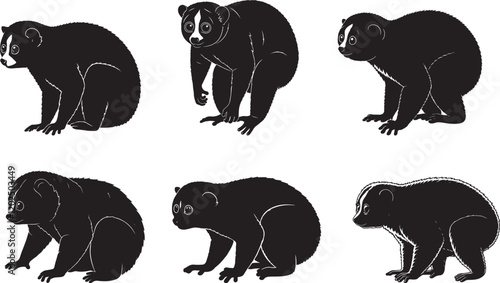 Slow Loris Solid Silhouette