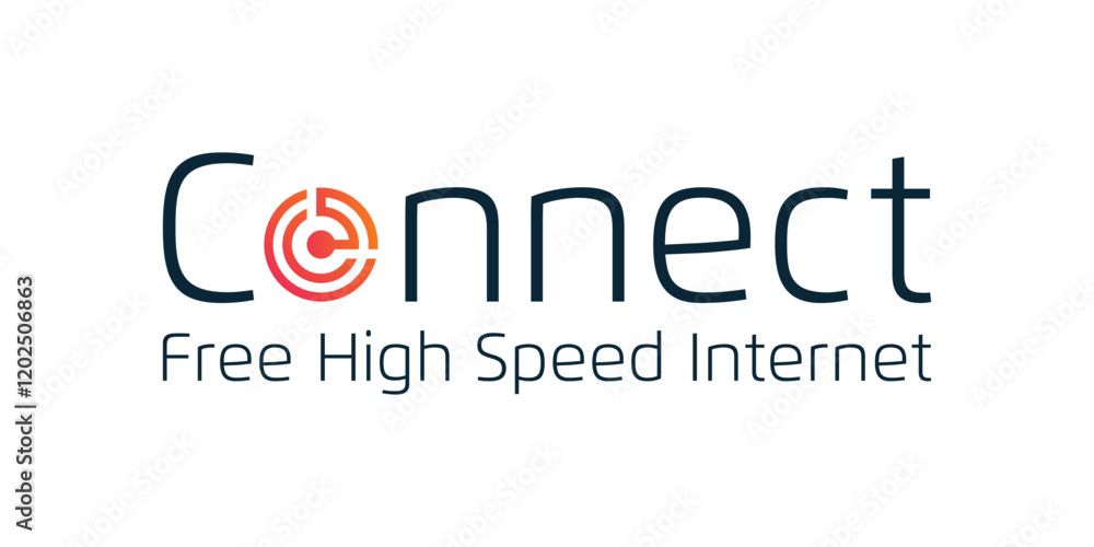 The connection logo inside a company name. Logo, template, icon, creative, vector logo, illustration. The connection logo inside a company name. Logo, template, icon, creative, vector logo, illustration.