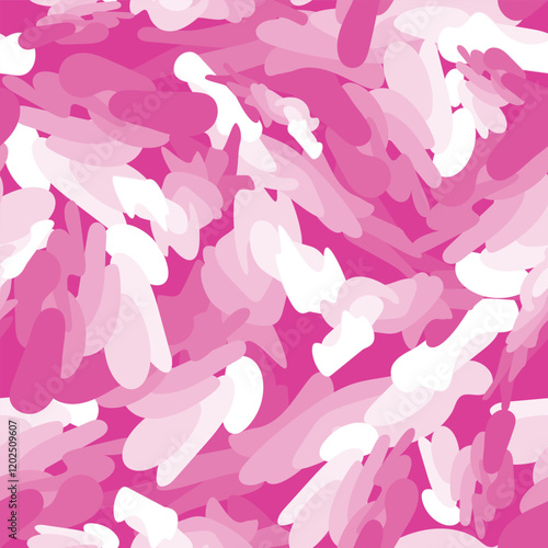 Abstract Monochromatic Shocking Pink and Pale Rose and Fuchsia and Pastel Carnation Pink creating a seamless pattern print background