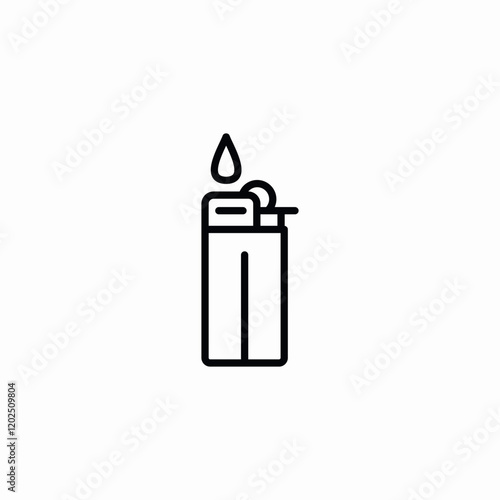 pocket lighter icon sign vector