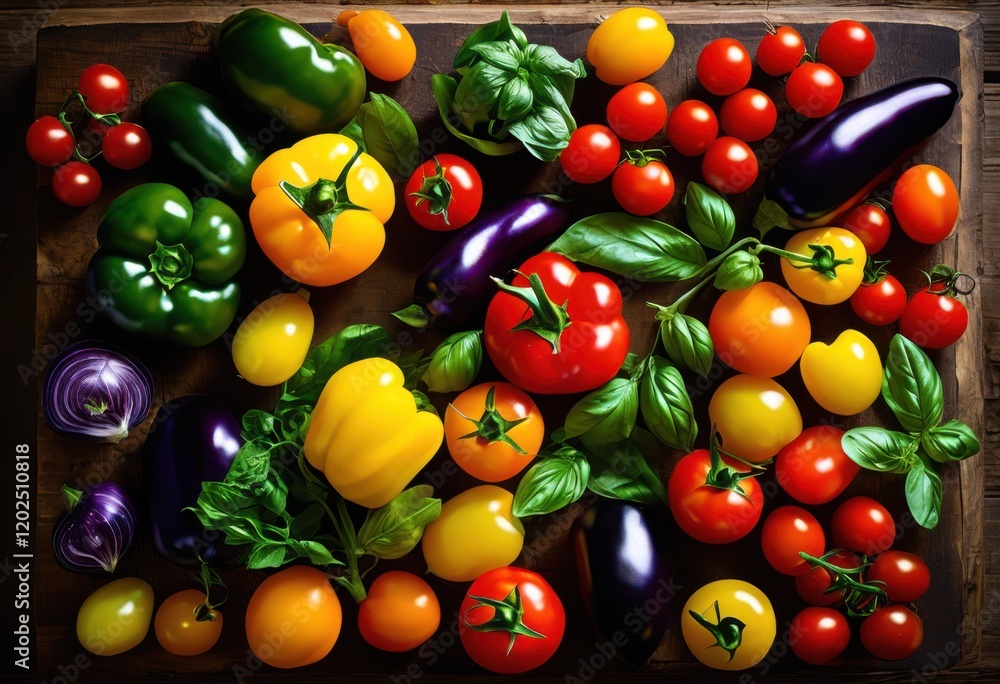 colorful dynamic assembly fresh ingredients rustic textured surface elevates food presentation new level, arrangement, display, design, culinary, vibrant colorful dynamic assembly fresh ingredients rustic textured surface elevates food presentation new level, arrangement, display, design, culinary, vibrant
