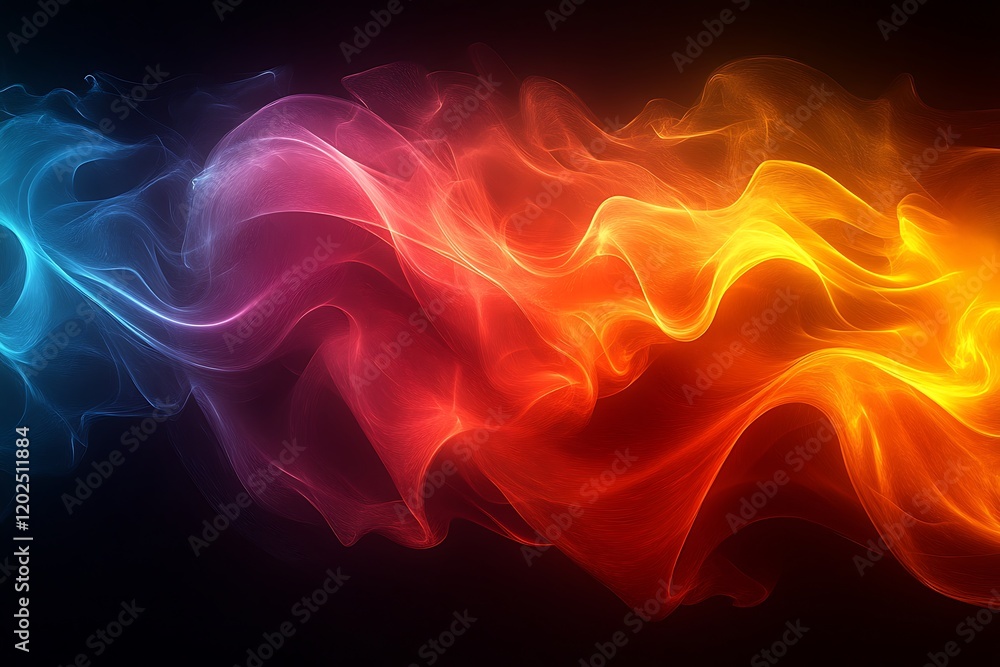 Abstract Colorful Waves of Light and Energy Abstract Colorful Waves of Light and Energy