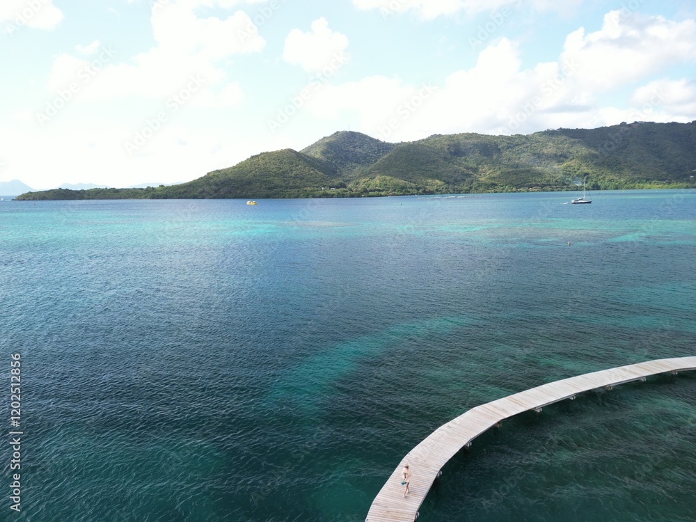 Fototapeta premium aerial view of martinica, martinique, caribbean