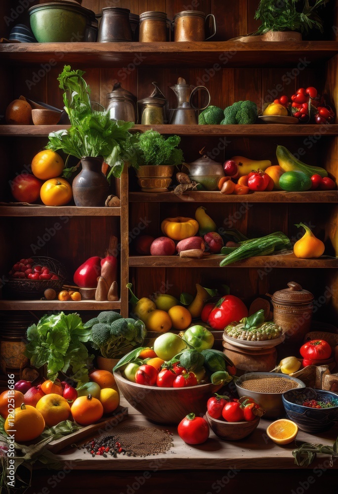 vibrant ingredients showcasing colorful fresh produce spices exceptional culinary creations home cooking delights, vegetable, herb, seasoning, fruit vibrant ingredients showcasing colorful fresh produce spices exceptional culinary creations home cooking delights, vegetable, herb, seasoning, fruit