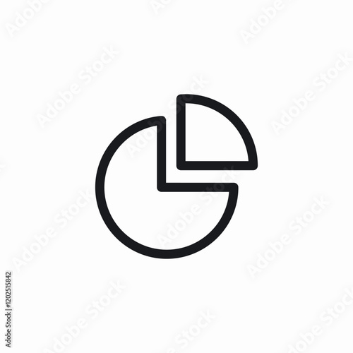 quarter share icon sign vector