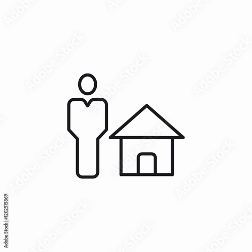 real estate agent icon sign vector