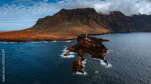 Fotografie Punta de Teno lighthouse at Tenerife island in Canadian islands