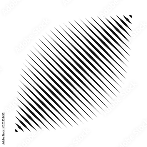 Diagonal Sharp Lines Leaf Silhouette Icon