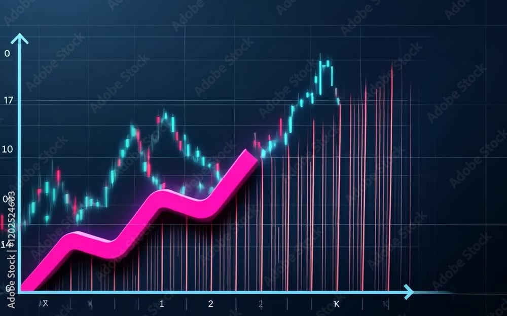 A graph of growth with a pink arrow pointing up
A graph of growth with a pink arrow pointing up