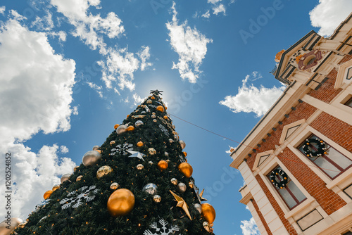 Large Christmas tree on display in the town centre of Mudgee NSW