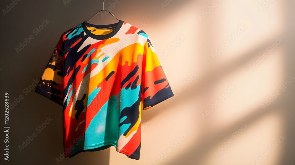 Obraz premium Vibrant and Contemporary Sports Jersey Design Symbolizing Energy and Empowerment