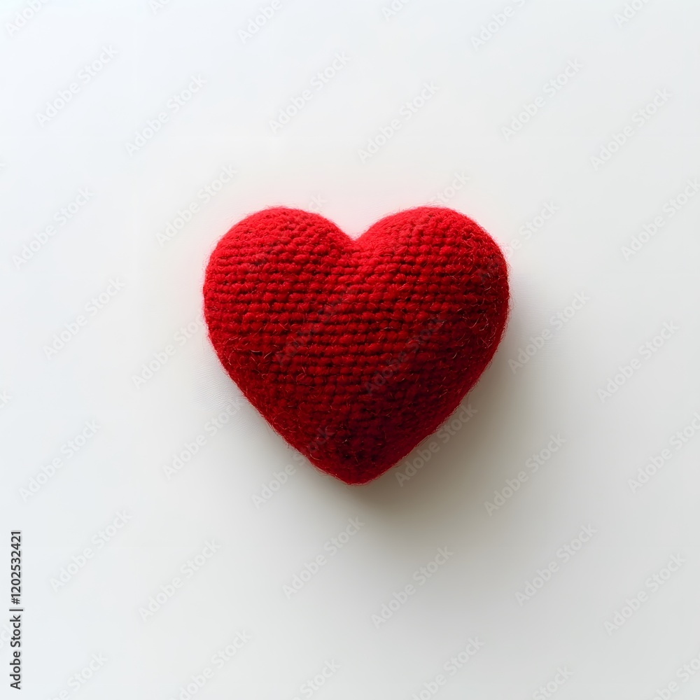 Obraz premium a high quality stock photograph of a single red heart symbol isolated on a white background