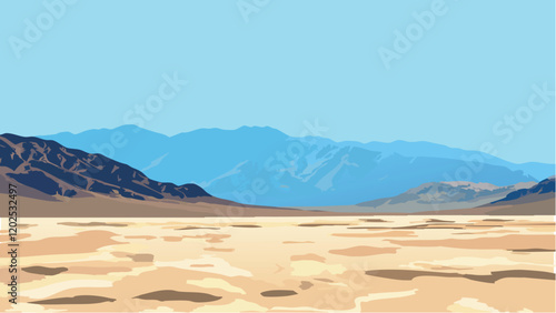 Journey Through Death Valley National Park's Rugged Terrain.eps