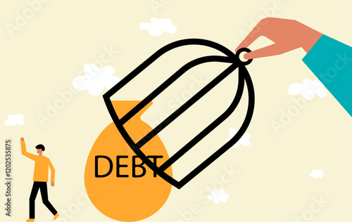 Getting freedom from debt and mortgage illustration