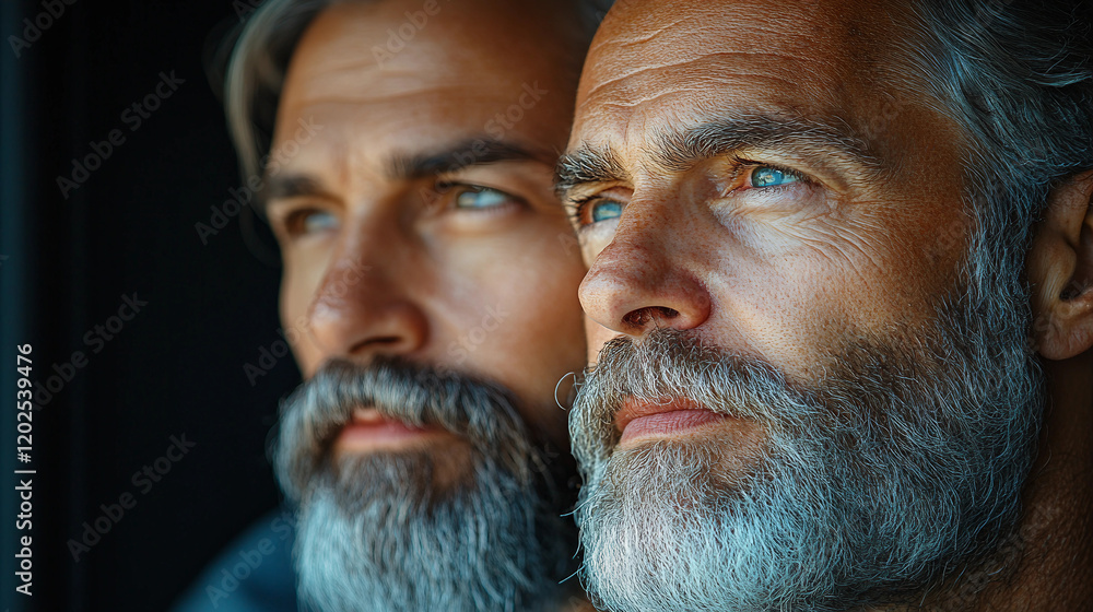 couple looking at each other, man and person, two beautiful men in the scene couple looking at each other, man and person, two beautiful men in the scene