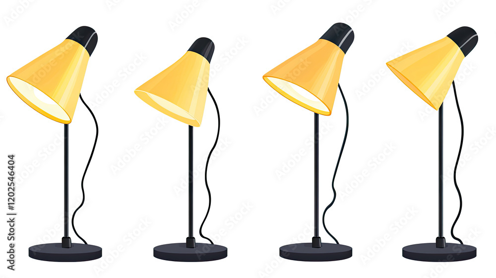 Modern Table Lamps Collection on Transparent Background Generative AI Modern Table Lamps Collection on Transparent Background Generative AI