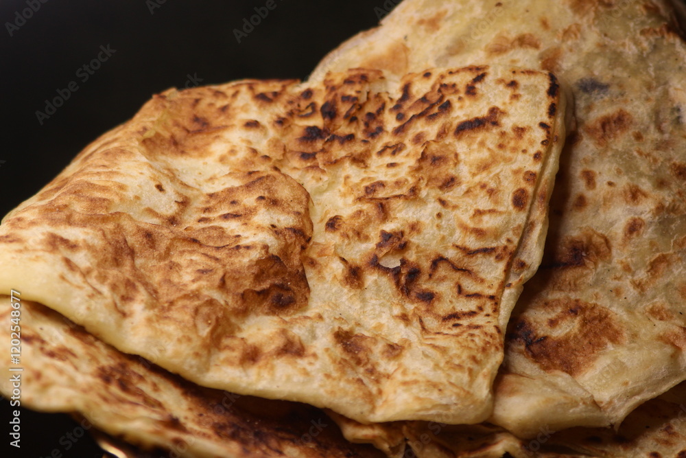 Msemen Close Up, Traditional Moroccan Flatbread Msemen Close Up, Traditional Moroccan Flatbread