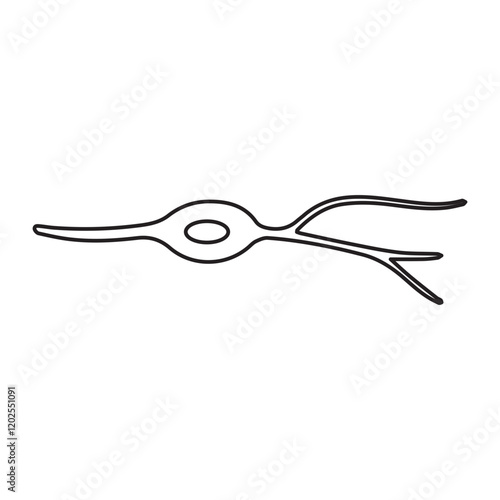 cajal neuron line icon