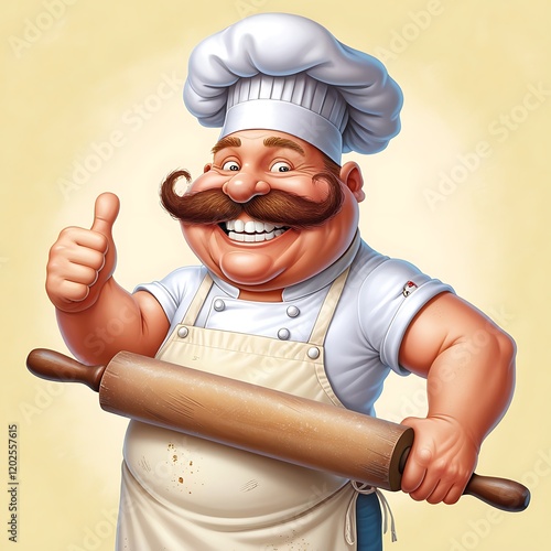 funny chef picture giving thumbs up