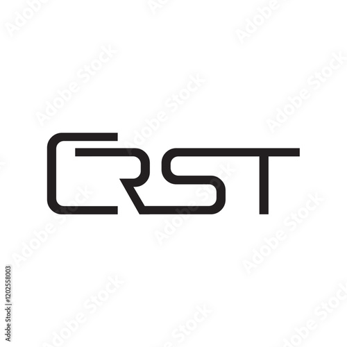 CRST typography logo design represents bold innovation and sleek professionalism, conveying a modern, professional brand identity corporate image editable vector. photo