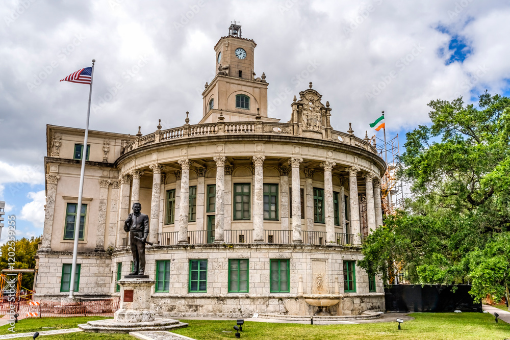 Obraz premium Historic Town Hall, Coral Gables, Florida. Built in 1928 on US National Registry Historic Places