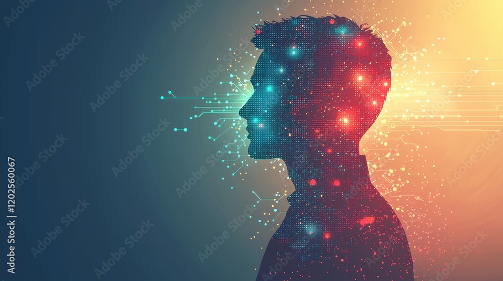 Innovative Business Worker Visualization in Cloud Technology Digital Art Studio Creative Concept Innovative Business Worker Visualization in Cloud Technology Digital Art Studio Creative Concept
