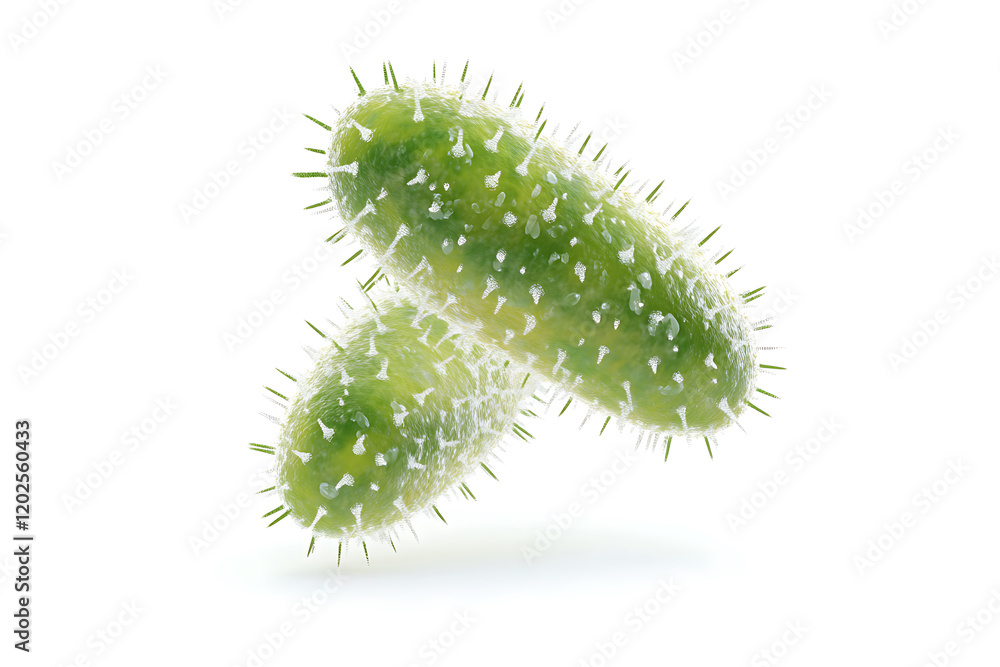 Naklejka premium Virus and bacteria isolated on a white background