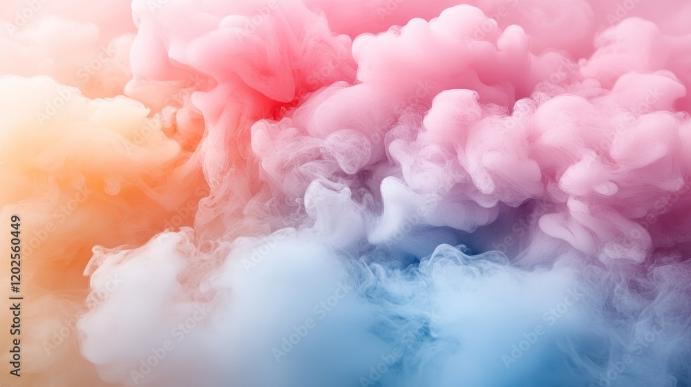 Fototapeta premium Abstract colorful smoke swirls.