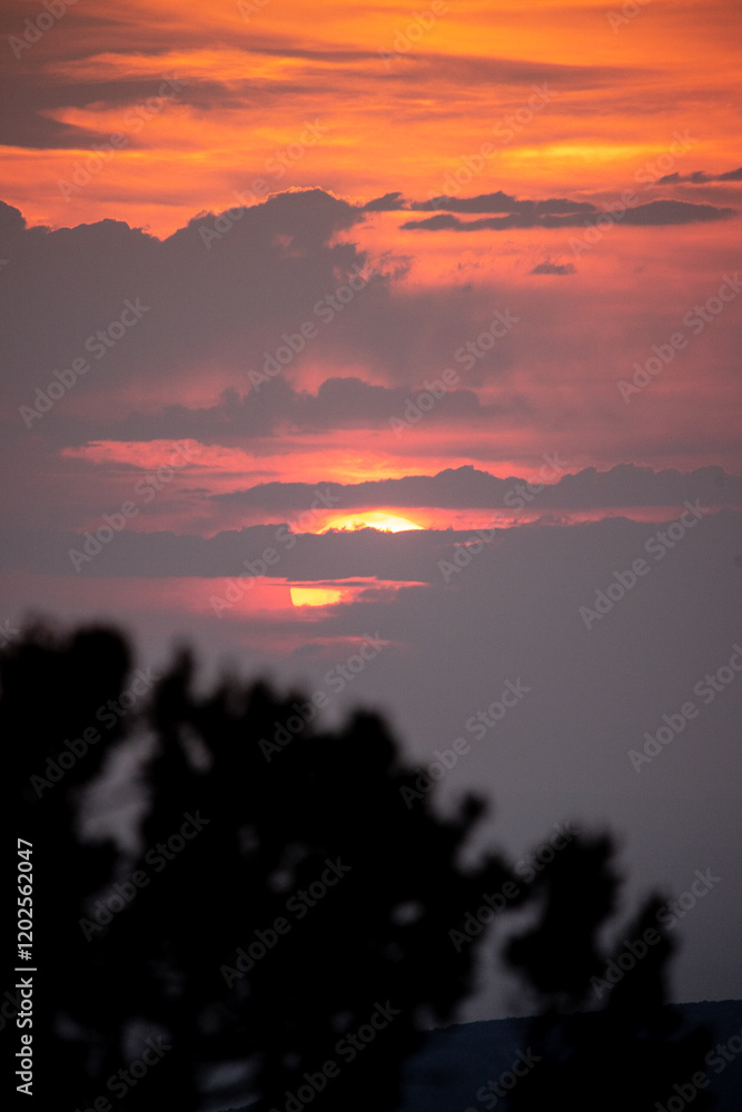 Naklejka premium Sunset