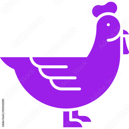 Hen icon single vector illustration