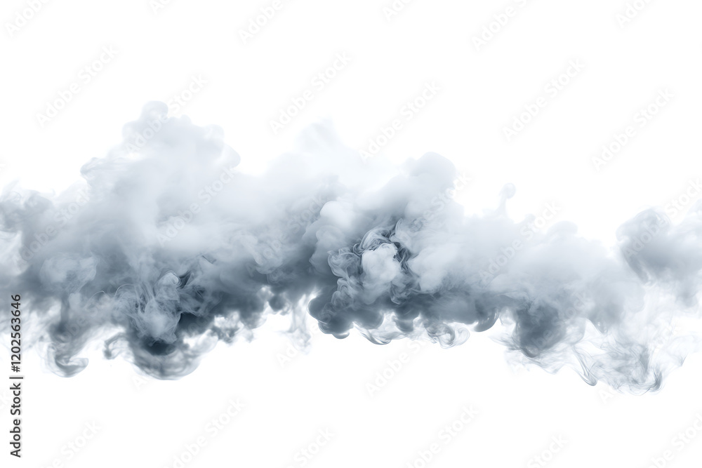 Naklejka premium White smoke isolated on a white background