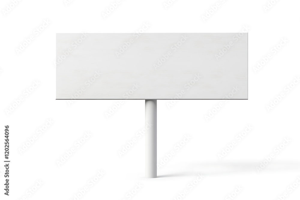 White wooden sign post isolated on a white background White wooden sign post isolated on a white background