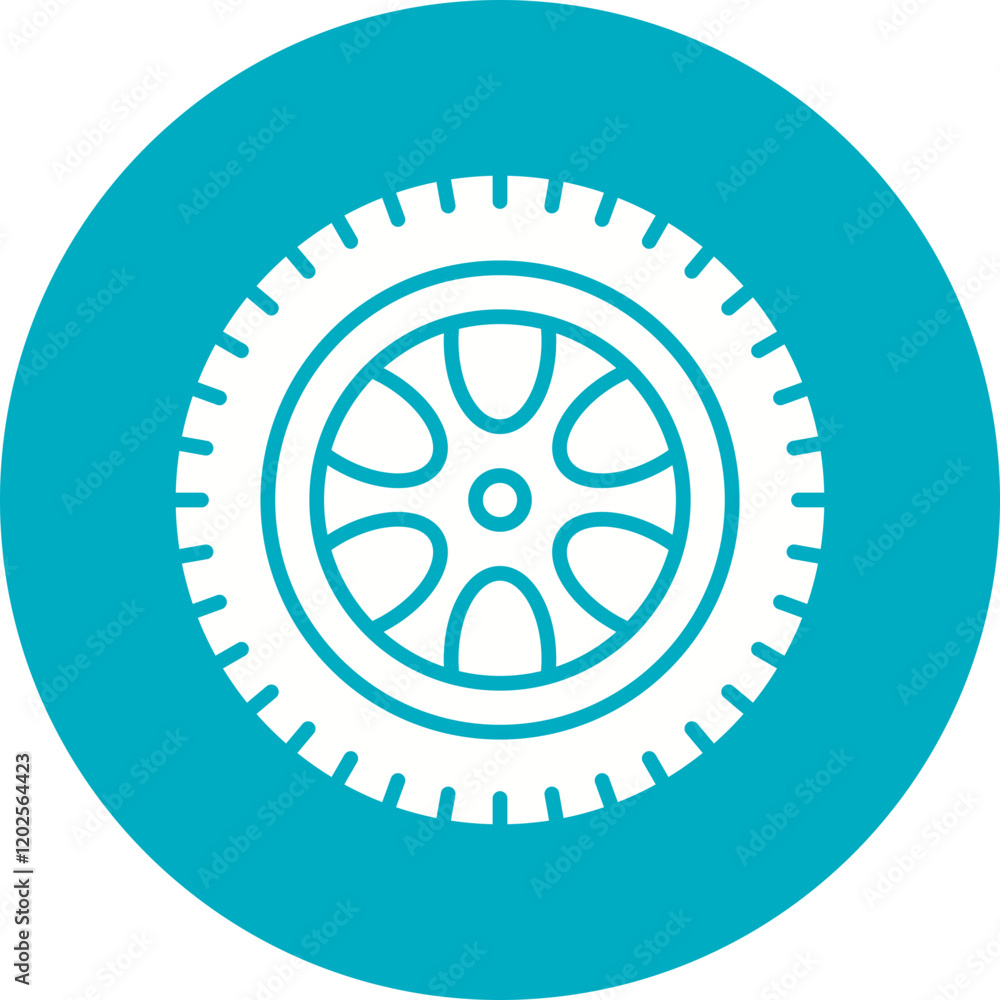 Wheel icon single vector illustration Wheel icon single vector illustration