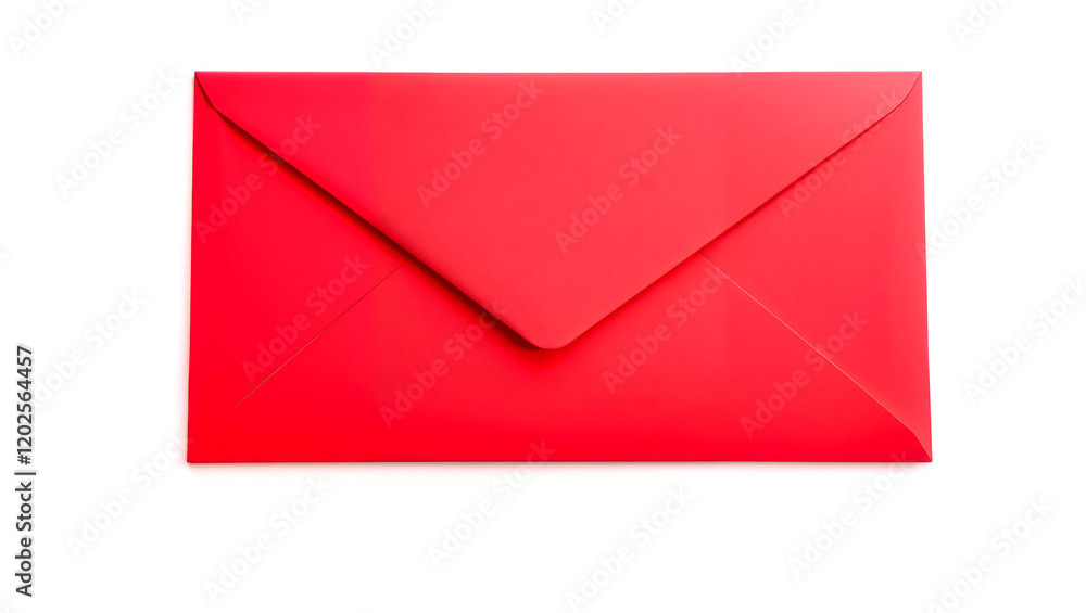 Red envelope isolated on white background, perfect for correspondence or postal-themed designs isolated on white background. Generative AI Red envelope isolated on white background, perfect for correspondence or postal-themed designs isolated on white background. Generative AI