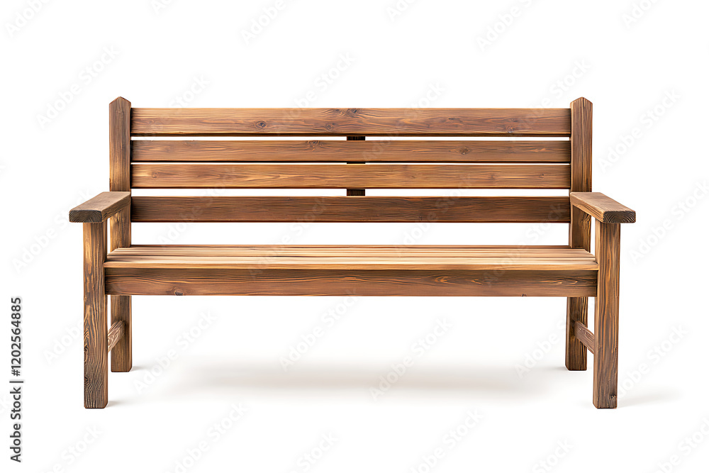Wooden bench isolated on a white background Wooden bench isolated on a white background