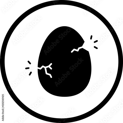 Hatched Egg icon single vector illustration