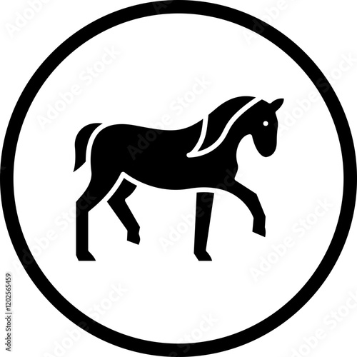 Horse icon single vector illustration