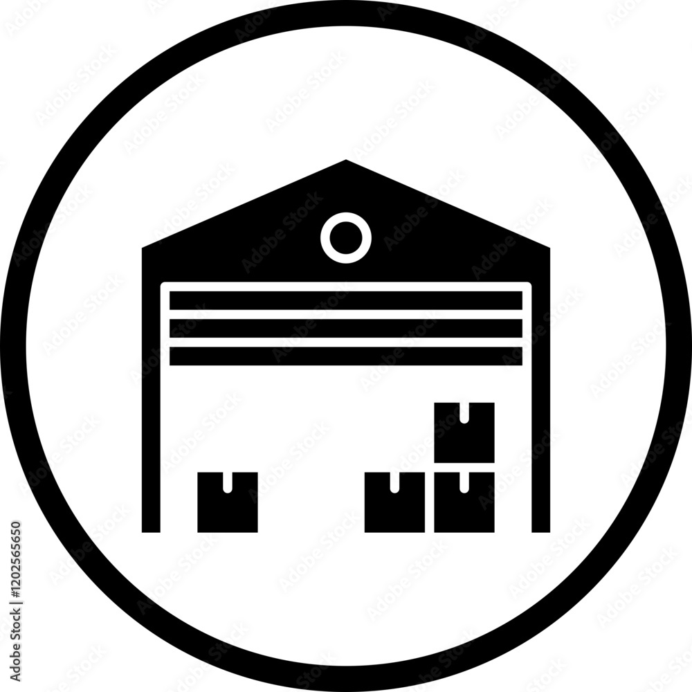 Warehouse icon single vector illustration Warehouse icon single vector illustration